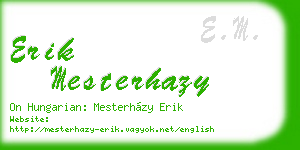 erik mesterhazy business card